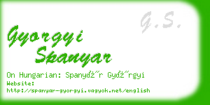 gyorgyi spanyar business card